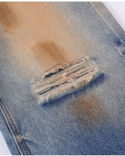 Mein Shop 0 Vintage Ripped Washed Straight Jeans—7498