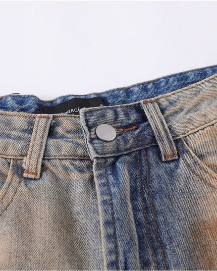 Mein Shop 0 Vintage Ripped Washed Straight Jeans—7498
