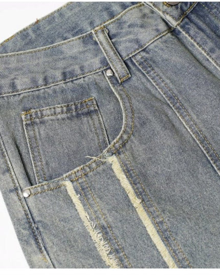 Mein Shop 0 Vintage Stripe Distressed Jeans—7522