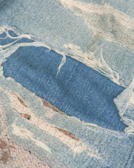 Mein Shop 0 Vintage Washed Distressed Straight Jeans—9070
