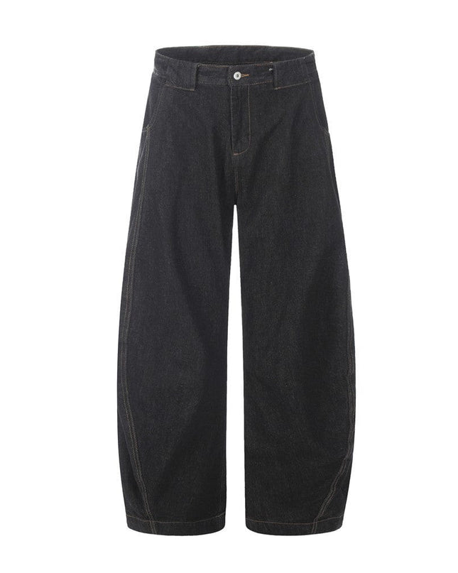 Mein Shop 0 Washed Simple Solid Color Loose Wide-leg Pants