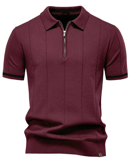 Mein Shop 0 Wine Red / S Urban Edge Polo Casual Short Sleeve —6448