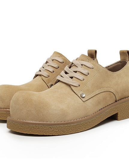 Mein Shop 0 Yellow Low / 35 Women Casual Platform Height-increasing Martain Boots Big Head Derby Shoes British Style
