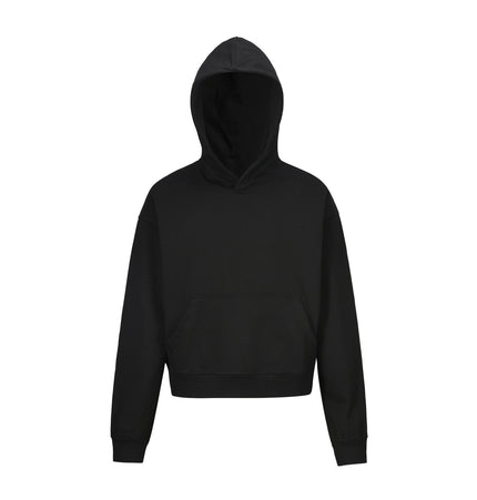 TALKLESSFASHION 0039 American retro trend men's and women's high street version design solid color men's pullover short wide hooded sweatshirt