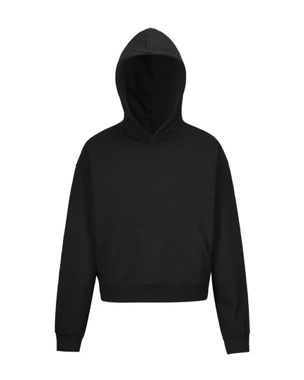 TALKLESSFASHION 0039 American retro trend men's and women's high street version design solid color men's pullover short wide hooded sweatshirt