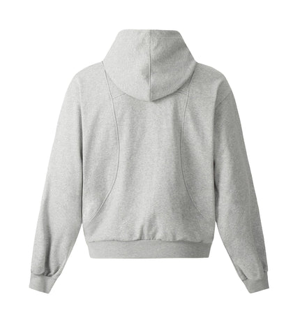 TALKLESSFASHION 0173 American high-end trend solid color neutral deconstructed coat design men's loose cardigan hooded sweatshirt