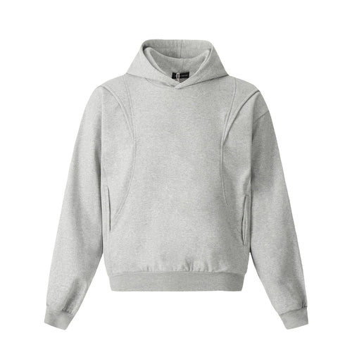 THETLSTUDIO 0173 American high-end trend solid color neutral deconstructed coat design men's loose cardigan hooded sweatshirt