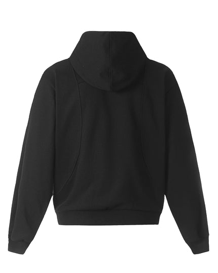 TALKLESSFASHION 0173 American high-end trend solid color neutral deconstructed coat design men's loose cardigan hooded sweatshirt