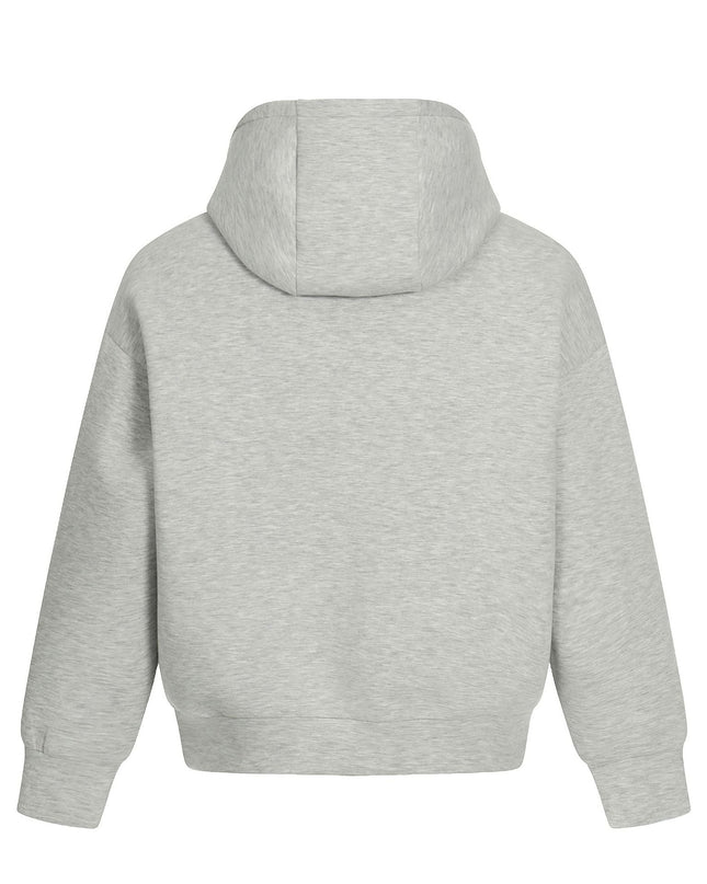 TALKLESSFASHION 0273 American retro high-end neutral solid color simple design heavy men's short and wide hooded sweatshirt