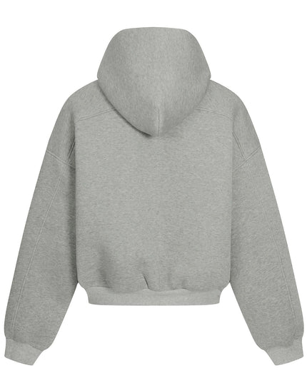 TALKLESSFASHION 0276 American street trend neutral trend retro solid color simple design short and wide men's thickened hooded sweatshirt