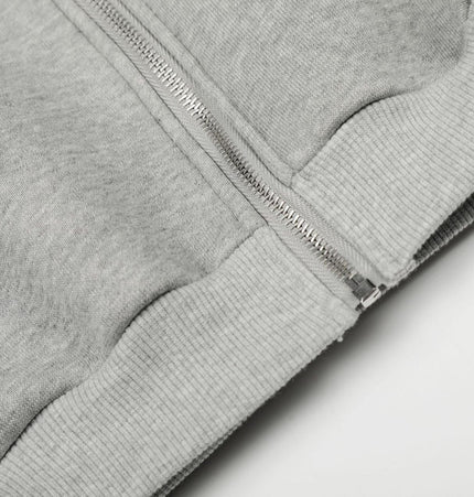 TALKLESSFASHION 0276 American street trend neutral trend retro solid color simple design short and wide men's thickened hooded sweatshirt