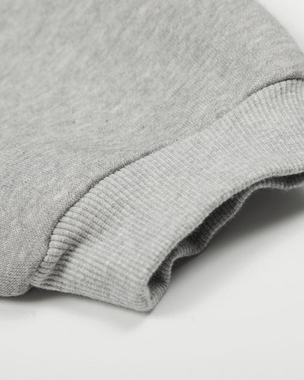 TALKLESSFASHION 0276 American street trend neutral trend retro solid color simple design short and wide men's thickened hooded sweatshirt