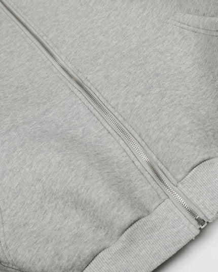 TALKLESSFASHION 0276 American street trend neutral trend retro solid color simple design short and wide men's thickened hooded sweatshirt