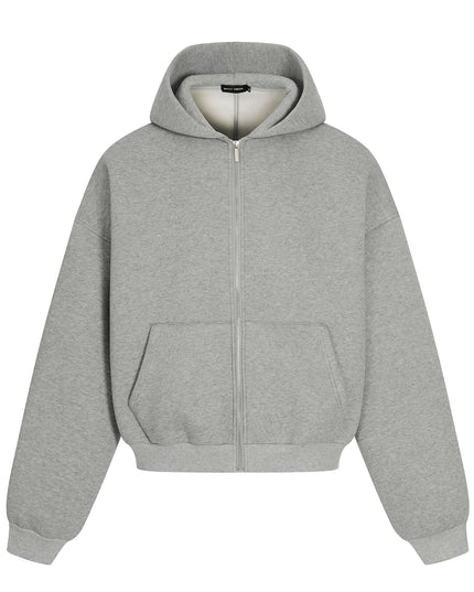 TALKLESSFASHION 0276 American street trend neutral trend retro solid color simple design short and wide men's thickened hooded sweatshirt