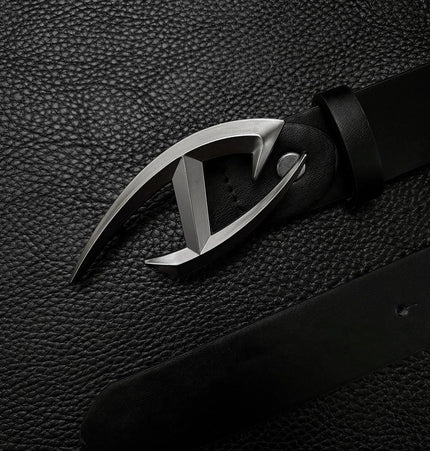 TALKLESSFASHION 105cm Direction of Light Futuristic belt men's design sense niche American cleanfit belt accessories