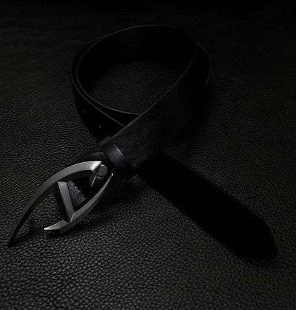 TALKLESSFASHION 105cm Direction of Light Futuristic belt men's design sense niche American cleanfit belt accessories