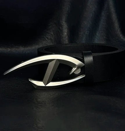 TALKLESSFASHION 105cm Direction of Light Futuristic belt men's design sense niche American cleanfit belt accessories