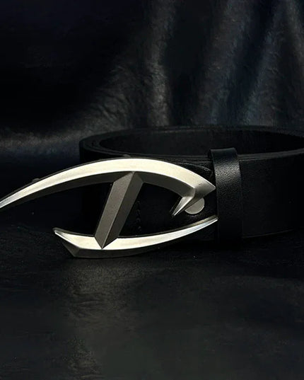 TALKLESSFASHION 105cm Direction of Light Futuristic belt men's design sense niche American cleanfit belt accessories