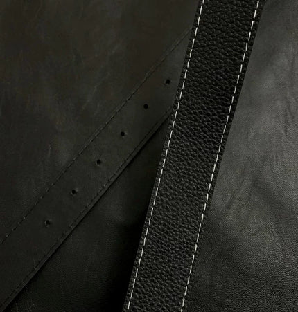 TALKLESSFASHION 105cm Direction of Light Roller Y2K metal leather belt male design niche versatile retro belt