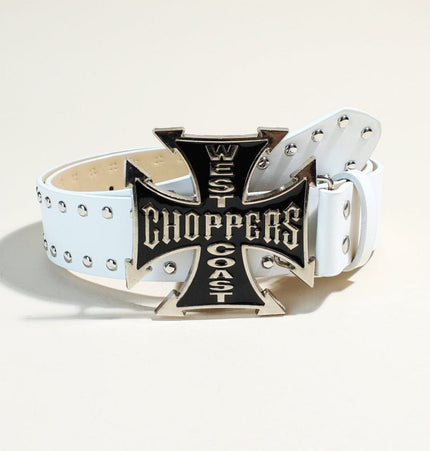 TALKLESSFASHION 108cm long / White (3.8cm English cross buckle silver rivet strap) New Trend Belt Fashion Personality Willow Stud Youth Belt Punk Cross Snap Casual Pants Belt In Stock Wholesale