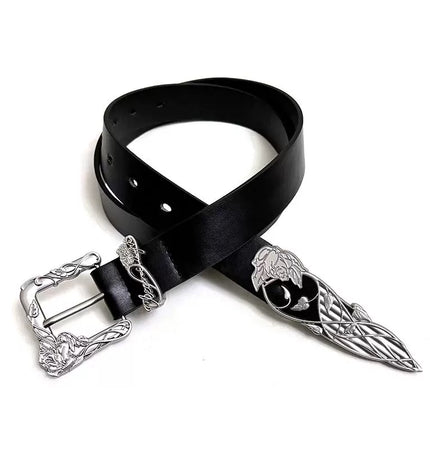 TALKLESSFASHION 110cm Direction of Light belt men's design sense niche American trouser belt black cleanfit belt