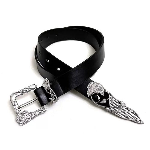 THETLSTUDIO 110cm Direction of Light belt men's design sense niche American trouser belt black cleanfit belt
