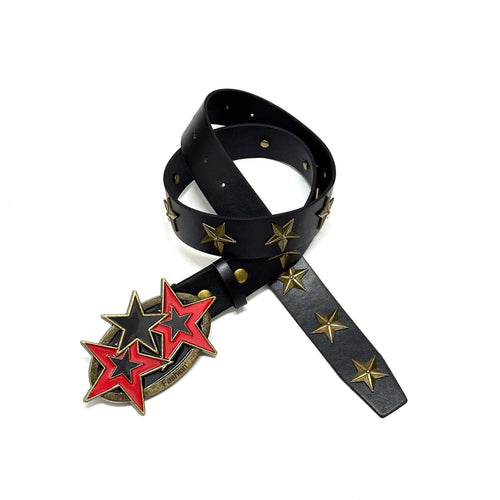 THETLSTUDIO 110cm Direction of LightPunk Y2K Bronze Star Rivet Belt Vintage Belt Niche Street