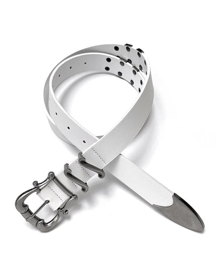 TALKLESSFASHION 110cm / white Direction of Light iris foil sword road trousers belt high intelligence cleanfit belt men's simple