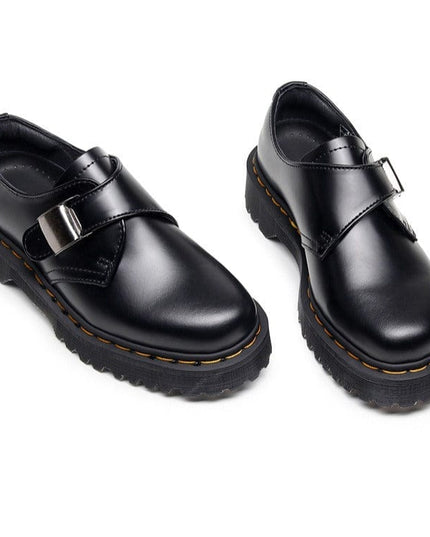 TALKLESSFASHION 1461 buckle platform low-top boots, British style casual small leather shoes, versatile student height increase thin booties women's 3.5