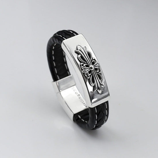 Crusader Flower Leather Bracelet
