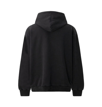 TALKLESSFASHION 2018 American retro trend heavy compound washed character pattern design men's hooded loose hooded sweatshirt