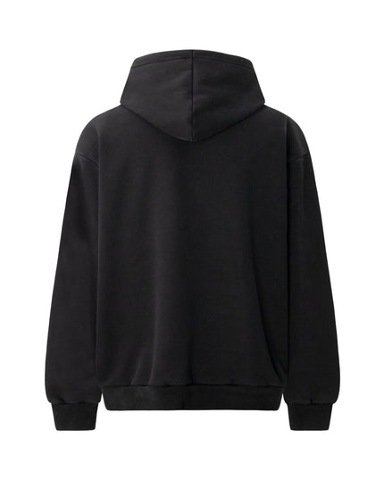 TALKLESSFASHION 2018 American retro trend heavy compound washed character pattern design men's hooded loose hooded sweatshirt