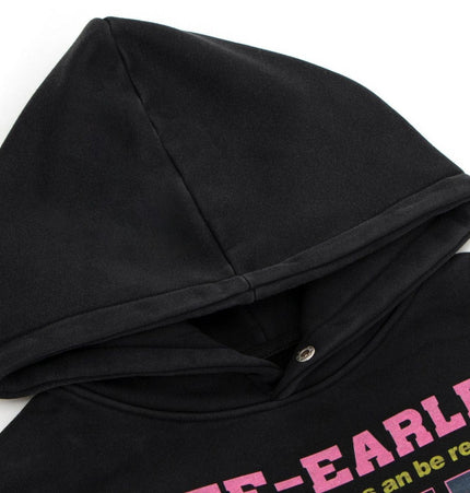 TALKLESSFASHION 2021 American retro trend heavy composite washed character print design men's hooded loose hooded sweatshirt