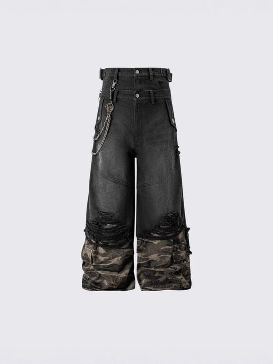 Camo Embroidered RO-Style Jeans