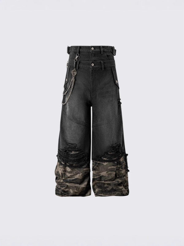 Camo Embroidered RO-Style Jeans