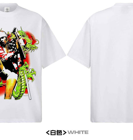 TALKLESSFASHION 2026 Cross-border Playboi Carti Summer Cotton Short Sleeve T-Shirt Men's American Crew Neck Dropped Shoulder Couple Short Sleeves