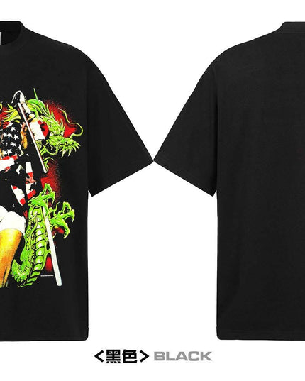 TALKLESSFASHION 2026 Cross-border Playboi Carti Summer Cotton Short Sleeve T-Shirt Men's American Crew Neck Dropped Shoulder Couple Short Sleeves