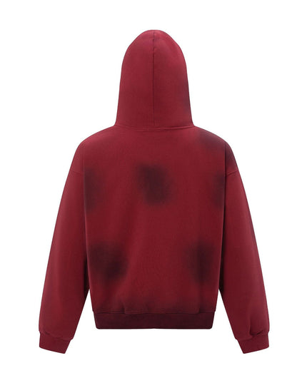 TALKLESSFASHION 27112 Fall/Winter American Retro High-End Neutral Letter Print Design Washed Heavy Men's Hooded Sweatshirt