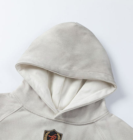TALKLESSFASHION 27258 American retro neutral high-end sense old sense deconstruction design men's heavy loose hooded sweatshirt