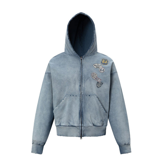 Washed Worn Cardigan Jacket