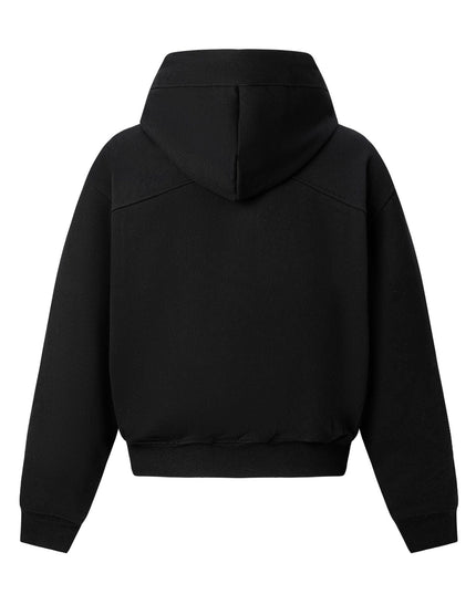 TALKLESSFASHION 27378 American retro unisex high-end solid color deconstructed design men's heavy loose hooded sweatshirt