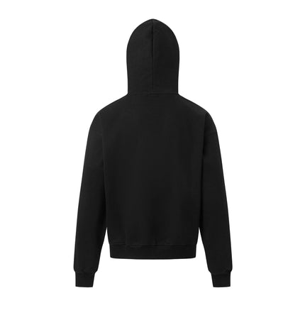 TALKLESSFASHION 27412 American retro neutral high-end fun sticker print design men's heavy loose hooded sweatshirt