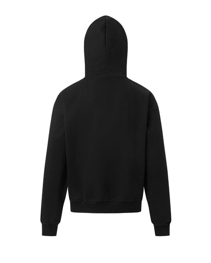 TALKLESSFASHION 27412 American retro neutral high-end fun sticker print design men's heavy loose hooded sweatshirt