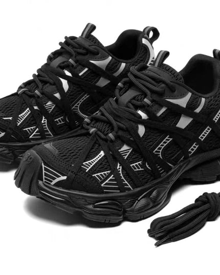 TALKLESSFASHION 35 / black 2025 summer new braided strap casual height-increasing daddy shoes