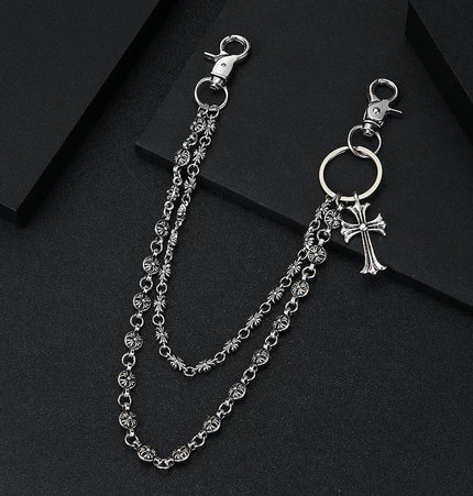 TALKLESSFASHION 55 Waist chain Punk trouser chainsMen's metallic jeans accessoriesAmerican waist chains, hip-hop trendy embellishments, statement pants, eagle claw charms