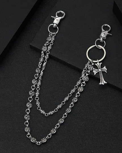 TALKLESSFASHION 55 Waist chain Punk trouser chainsMen's metallic jeans accessoriesAmerican waist chains, hip-hop trendy embellishments, statement pants, eagle claw charms