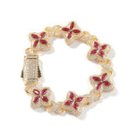 7inch bracelet / Golden red corundum