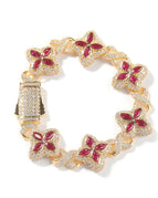 Golden red corundum