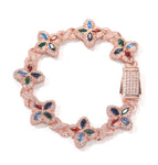 7inch bracelet / Rose gold color zirconium
