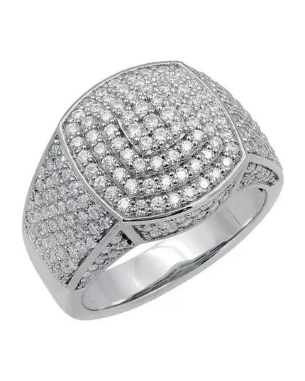 TALKLESSFASHION Ajz30025 / 7 Rhinestone Silver Rings---------8669